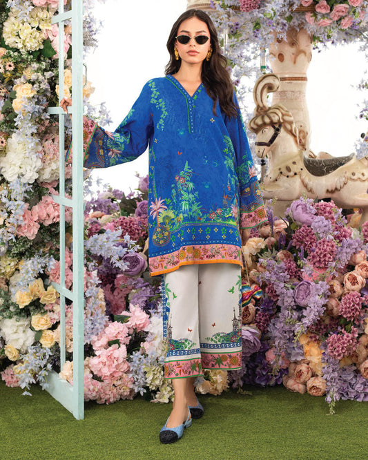 Vintage Charm - Nature’s Palette Lawn Suit